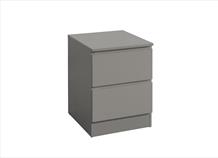 Oslo 2 Drawer Bedside (Grey, White & Black)